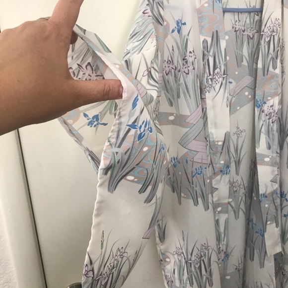 Japanese long maxi open duster kimono ONE SIZE - Picture 4 of 12